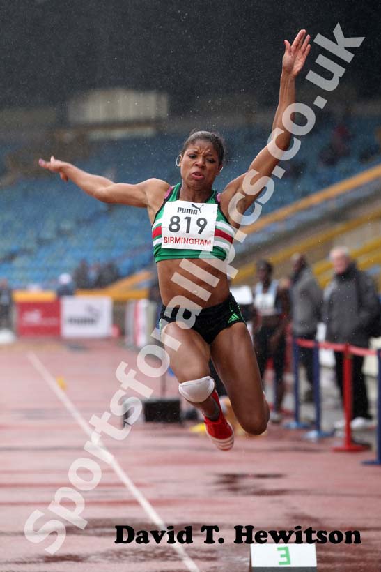 Abigail Irozuru (Sale Harriers), long jump at the 2012 England and North Champs.